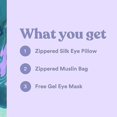 thumbnail image 2 of Asutra Silk Eye Pillow For Sleep, Purple | Filled W/Lavender Flax, 2 of 5