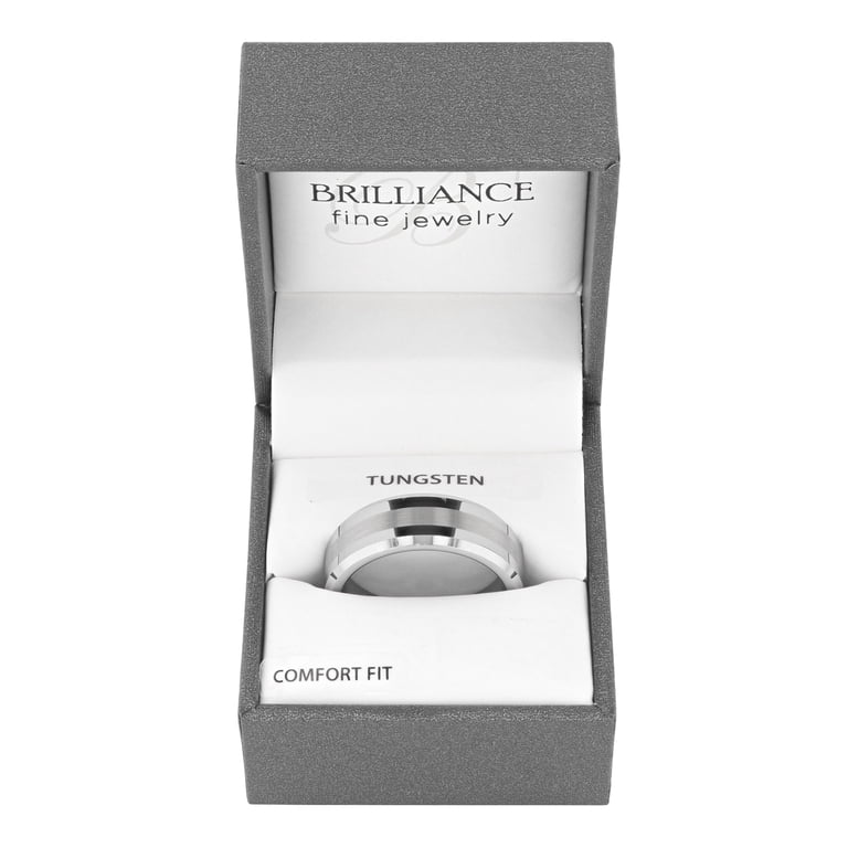 Brilliance Fine Jewelry Men's Beveled Tungsten Wedding Band photo 5