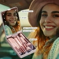 thumbnail image 4 of Set de brochas de maquillaje BS-MALL Travel con espejo LED, 14 unidades APINK, 4 of 6