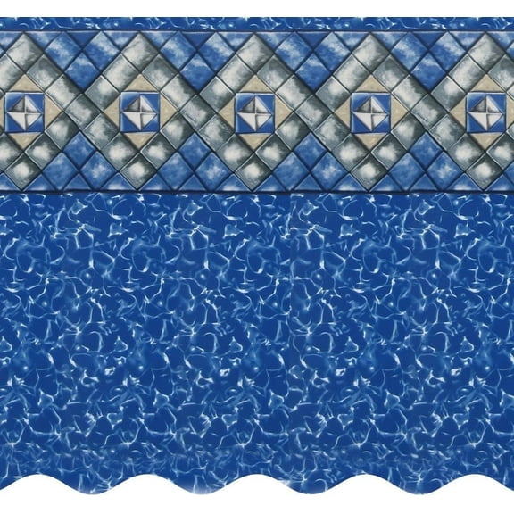 SmartLine 30' Round Manor Unibead Above Ground Swimming Pool Liner, 52" Height, 25 Gauge