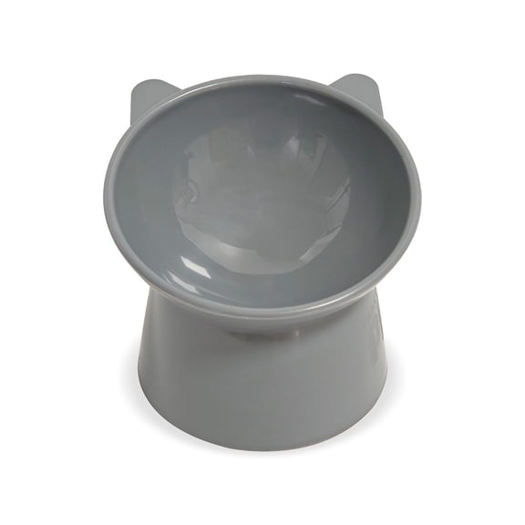 Fancy Pets. Plato Elevado de Plástico para Gato Gris