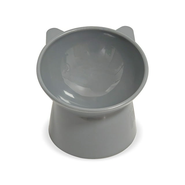 Fancy Pets. Plato Elevado de Plástico para Gato Gris