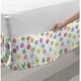 thumbnail image 2 of Floral Bed Skirt, Illustration of Colorful Paint Blots and Abstract Flowers on a Plain Background, Elastic Bedskirt Dust Ruffle Wrap Around for Bedding Decor, 4 Sizes, Multicolor, by Ambesonne, 2 of 2