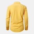 thumbnail image 5 of JTieacloth Long Sleeve Dress Shirts Mens Spring And Autumn Fashion Casual Lapel Collar Colored Long Sleeve Shirt Gold, 5 of 5