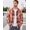 Orange, variant on Casual Plaid Button Down Shacket for Men