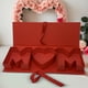thumbnail image 3 of Caja de flores vacía con forma de letra, caja de regalo rellenable, cartón decorativo floral Rojo, 3 of 9