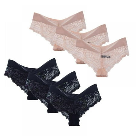 

Underwear for Women Ladies Seamless Brief Womens Lace Panties(6-Packs)
