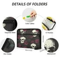 thumbnail image 3 of WOBOGO Skull Burgundy Roses Pattern Expanding File Folder Letter Size Accordion Filing Organizer 13 Pocket Separate Organ Pocket, 3 of 7