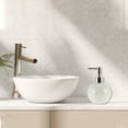 thumbnail image 2 of Unique Bargains 1 Pc Simple Round Soap Pump Dispenser for Bathroom Hotel 300ml White Silver Tone, 2 of 6