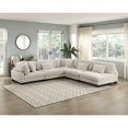 thumbnail image 6 of Lexicon Traverse 5-Piece Upholstered Corduroy Fabric Modular Sectional in Beige, 6 of 8