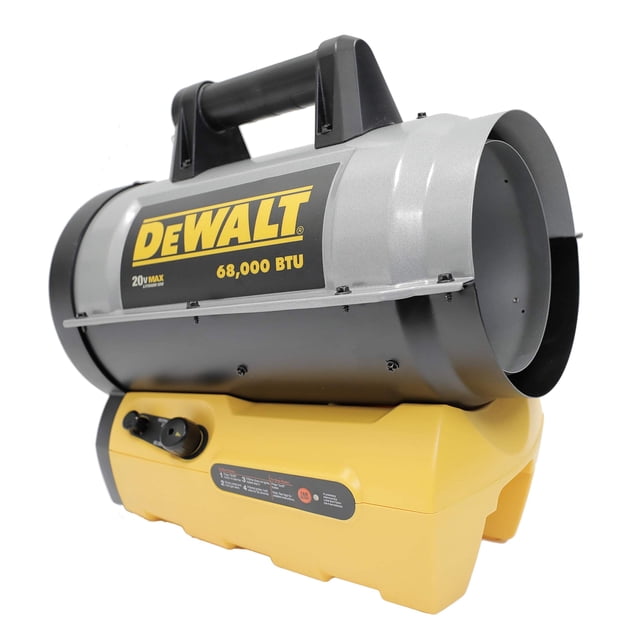 Calentador de propano DEWALT DXH70CFAV portátil híbrido de 68.000 BTU