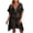 Black, variant on Women Lace Swimsuit Cover Up Bathing Suit Coverups V-Neck Swimsuit Hollow Out Beach Dress Black XXL