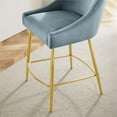 thumbnail image 5 of Pemberly Row 25.5" Velvet Counter Stool with Gold Legs in Light Blue, 5 of 8