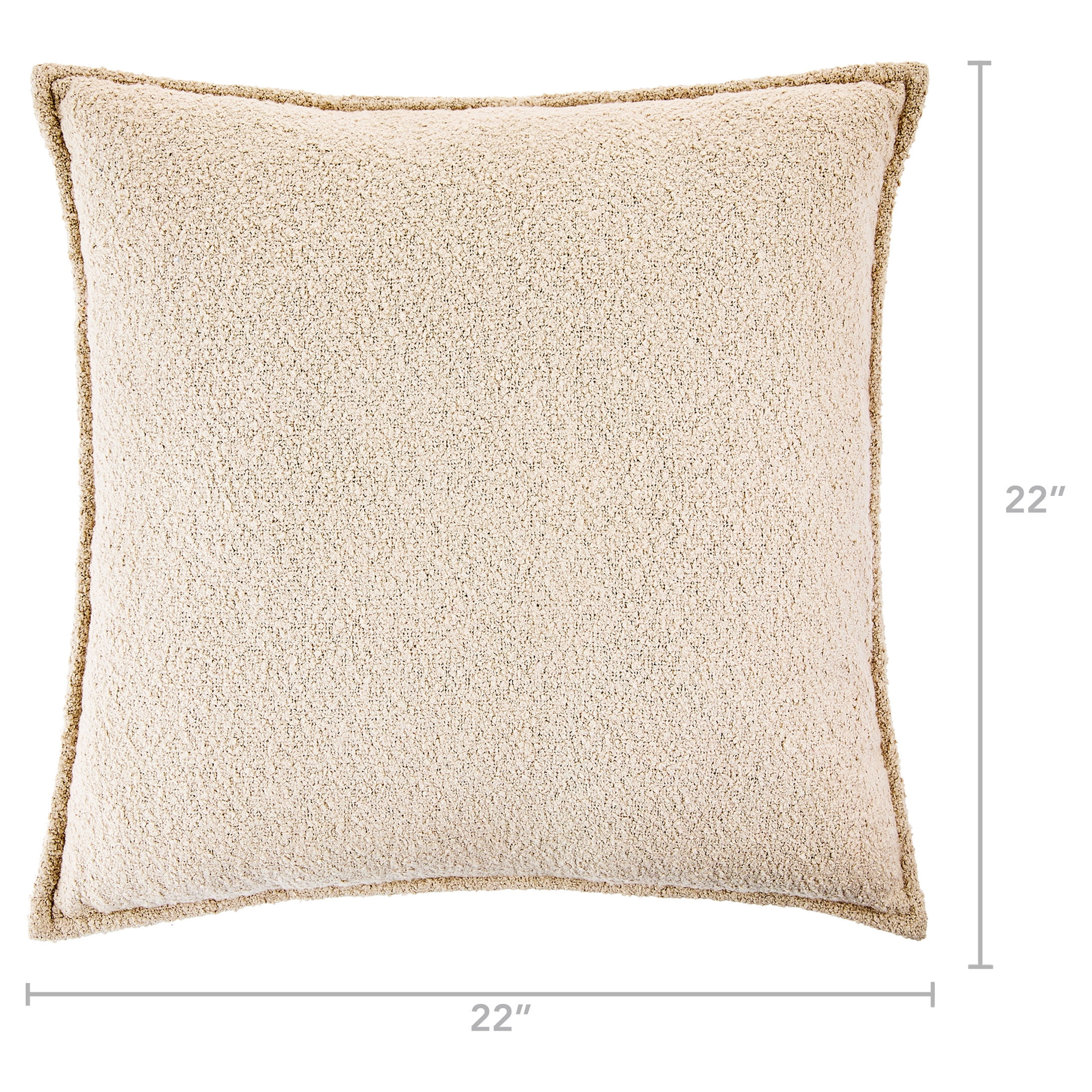Mainstays 22" x 22" Beige Boucle Decorative Pillow