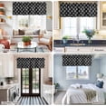 thumbnail image 5 of Black White Dandelion Farmhouse Short Window Curtain Valances, Farmhouse Botanical Blossom Rod Pocket Kitchen Valances for Living Room Bedroom Bathroom Cafe 54" x 18", 5 of 8