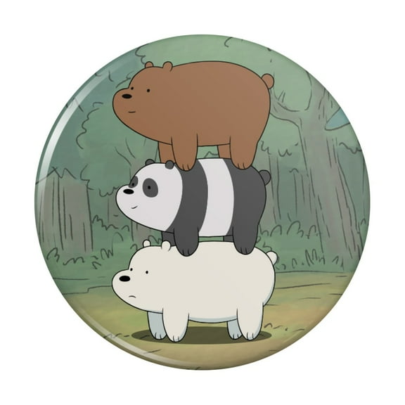 We Bare Bears Bear Stack Pinback Button Pin