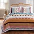 thumbnail image 2 of Greenland Home Fashions Thalia Reversible Cotton Quilt Set, Velvet Embellished, 3-Piece Full/Queen, Tango, 2 of 6
