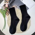 thumbnail image 4 of vnanda Soft Socks 1 Pair Unisex Socks Pure Color Knitted Mid-tube Ankle Protection Soft High Elasticity Anti-slip Warm No Odor Sweat Absorption Adult Four, 4 of 8