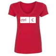 thumbnail image 1 of CTRL C (Keys) Womens V-Neck Tee, 1 of 1