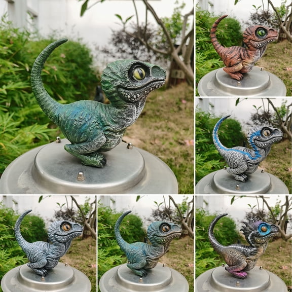 Dserhfy Realistic Dinosaur Figurine Resin Dinosaur Statue Weather-Resistant Outdoor Dinosaur Decoration Unique Gift for Kids