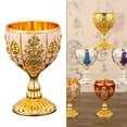thumbnail image 2 of Bgsha Gobelet Rétro Gobelet en Métal Embossé Gobelet à Vin Mini Gobelet Doré Ornements Rétro pour Décoration de Bar Collection Maison Cadeaux, 2 of 9