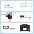thumbnail image 5 of 10x10 Pop Up Canopy Tent with 4 SideWalls,Outdoor Instant Canopy Tent with 4 Sandbags,Carry Bag for Commercial Events, Camping, Backyard,Black, 5 of 7