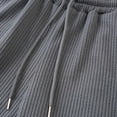 thumbnail image 7 of Besolor Men's Shorts Summer Casual Knee Length Elastic Waisted Drawstring Loose Workout Half Pants with Pockets(Large,Gray), 7 of 7