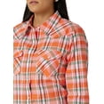 thumbnail image 3 of Wrangler® Women's Long Sleeve Western Snap Plaid Shirt, 3 of 4