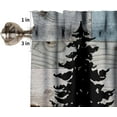 thumbnail image 6 of Misty Forest Valance Curtain, Rustic Farmhouse Pine Tree Landscape Country Woodland Deer Print Blackout Short Window Drape for Kitchen Living Room Bedroom, 54x18inch, 6 of 6