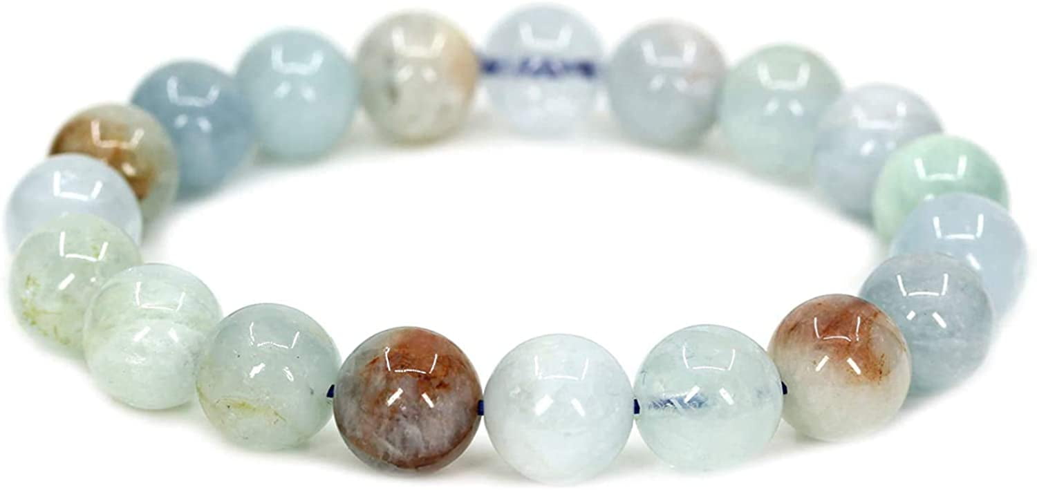 Natural Aquamarine Bracelet Blue Stone Irregular Jewelry Wholesale Design  Handmade GEM Beads Healing Women Jewelry Gifts