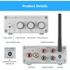 thumbnail image 2 of Amplificador Bluetooth plateado, mini amplificador estéreo Hi-Fi con receptor integrado para altavoces pasivos de audio doméstico, BT 5.0 Clase D, 2.0 canales, 100 W x 2, chip TPA3116, 2 of 5