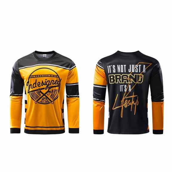 Breathable Long Sleeve Motorcycle Jersey for Men Cycling Bike Shirt Off Road Biking