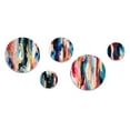 thumbnail image 3 of Designart "Swirling Colors In Artistic Marble Expression" Marble Round Wall Art Set Of 5 - Multicolor Glam Living Room Wall Metal Art Set, 3 of 6