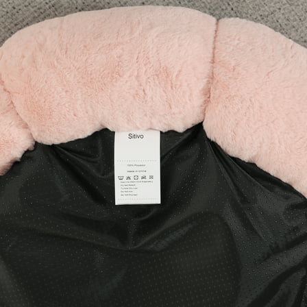 SITIVO Circular Recessed Plush Cat Bed Warm and Comfortable