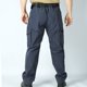 thumbnail image 4 of Pantalones de trabajo para hombre, de color liso, con cordón, cintura elástica y múltiples bolsillos, 4 of 4