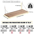 thumbnail image 3 of Floating Shelves for Projector 15.75 * 6 Inch 1 Set Wooden Shelf for Wall No Drill Wall Mounted Under TV Shelf for Storage Hanging Shelf for Bathroom Living Room Bedroom Kitchen (Black), 3 of 8