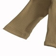 thumbnail image 3 of Baby Boy Girl Solid Color Cotton Knitted Ruffle Long Sleeve Romper Top Drawstring Pants, 3 of 4