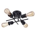 thumbnail image 2 of Lámpara de de 4 luces, lámpara de tejado de hierro, lámparas de tejado de montaje semi empotrado para cocina, comedor, sa de , dormitorio, Negro Colco Lámpara de techo, 2 of 8