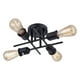 thumbnail image 2 of Lámpara de de 4 luces, lámpara de tejado de hierro, lámparas de tejado de montaje semi empotrado para cocina, comedor, sa de , dormitorio, Negro Colco Lámpara de techo, 2 of 8