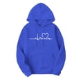 thumbnail image 4 of CQONEPT Womens Fleece Lined Hooded Swetashirts Print Long Sleeve Pullovers Tops Casual Fall Winter Clothes with Pockets Blue XS, 4 of 7