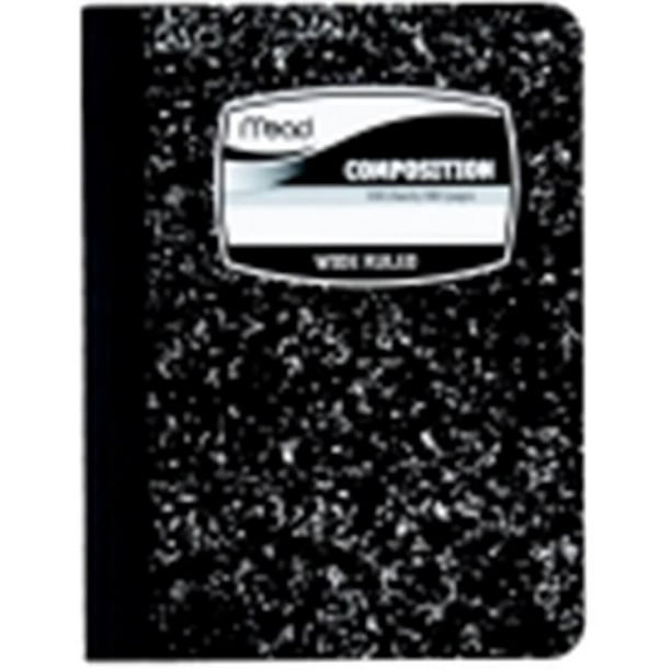 Mead Composition Book Mead Square Deal Black Marble WideRuled, 100