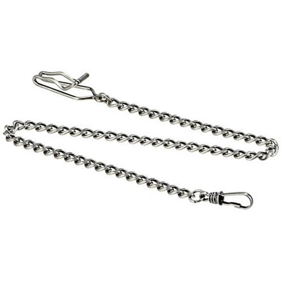 Unitron Enterprise 3547-AW Antique Chrome Brass Pocket Watch Chain - 14.5 in.