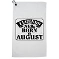 thumbnail image 1 of August Birthday - Legends are Born in August - Month Golf Towel with Carabiner Clip, 1 of 5