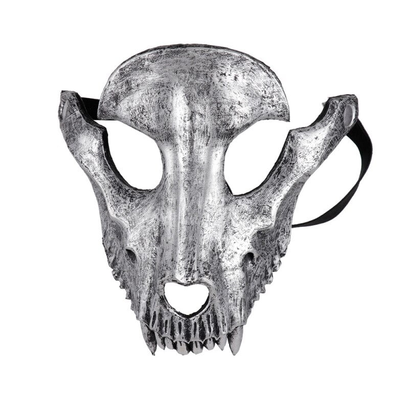 Day of the Dead Skeleton Phantom Half Masquerade Mask Black Tribal Pattern 