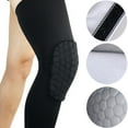 thumbnail image 2 of UDIYO 1Pc Breathable Sports Football Basketball Knee Pad Honeycomb Leg Brace Support, 2 of 7