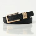 thumbnail image 2 of ibiyuan Womens Belt Women Leather Belt for Jeans Pants Dresses with Square Buckle, Thin Leather Waist Beltd Casual Pants, 2 of 3
