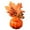 Style B, variant on Hand-Blown Pumpkin with Artificial Flower Decoration Collectible Figurine, Pumpkin Decor for Fall Harvest Halloween Thanksgiving Table Decoration, 5.9x5.9x3.1 inch