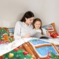 thumbnail image 4 of Feelyou Kawaii Gingerbread Man Twin Bedding Sets 7-Piece, Christmas Gifts Bedding Comforter Set, Xmas Tree Snowflake Reversible Sheet Sets, Microfiber Bedroom Decor, 4 of 7
