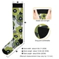 thumbnail image 3 of FORMRS Womens Knee High Socks Casual Long Thick Travel Daily Wear, 1 Pair, Gray Floral, 3 of 6