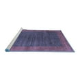 thumbnail image 2 of Ahgly Company Machine Washable Indoor Rectangle Abstract Blue Contemporary Area Rugs, 2' x 3', 2 of 4
